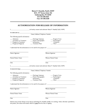 Authorization for Release of Information