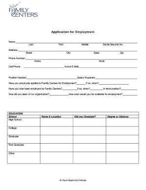 Employment Application Form