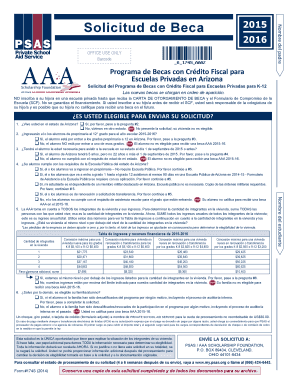 Solicitud de Beca 2015