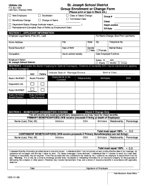 St. Joseph School District Group Enrollment Form