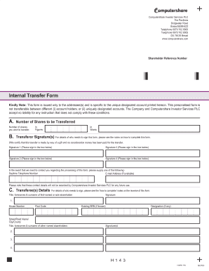 Internal Transfer Form
