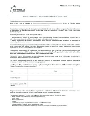 Power of Attorney for Fund Administration