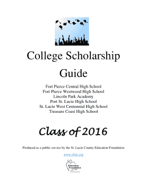 St. Lucie County Education Foundation Scholarship Application