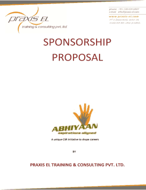 Sponsorship proposal - Praxis-el