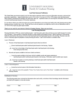 Lead Paint Disclosure Form