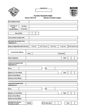 Players Transfer Form