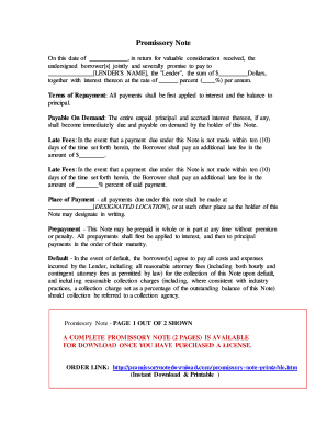 Promissory Note Agreement