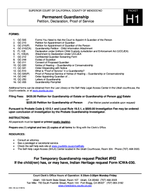 California Permanent Guardianship Petition