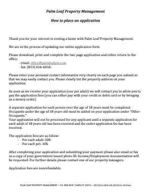 Rental Application Form