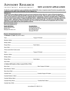 New Account Application Form