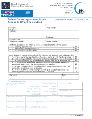 Patient Online Registration Form