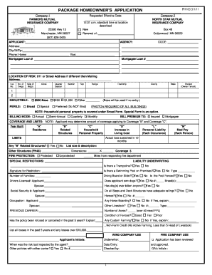 Homeowner's Insurance Application