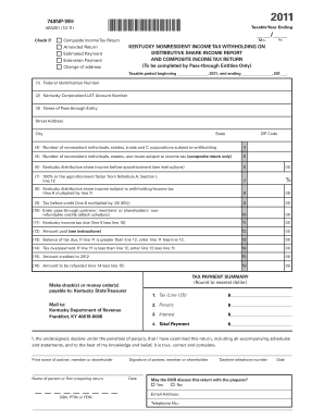 Kentucky Nonresident Income Tax Withholding Form