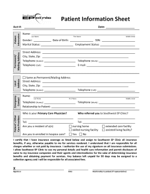Patient Information Sheet