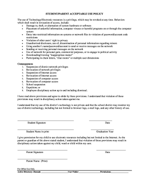 Student/Parent Acceptable Use Policy