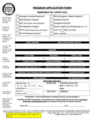 Program Application Form