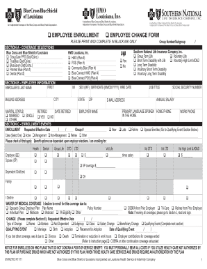 Employee Enrollment and Change Form