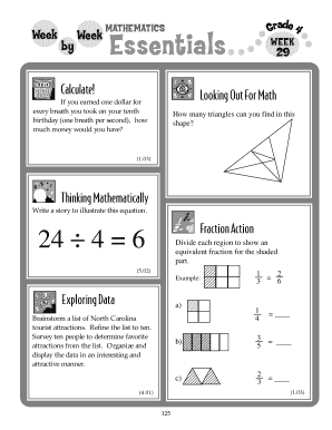Grade 4 Mathematics Worksheet