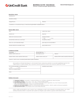 Hungarian Employee Income Verification Form