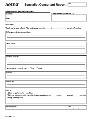 Specialist Consultant Report