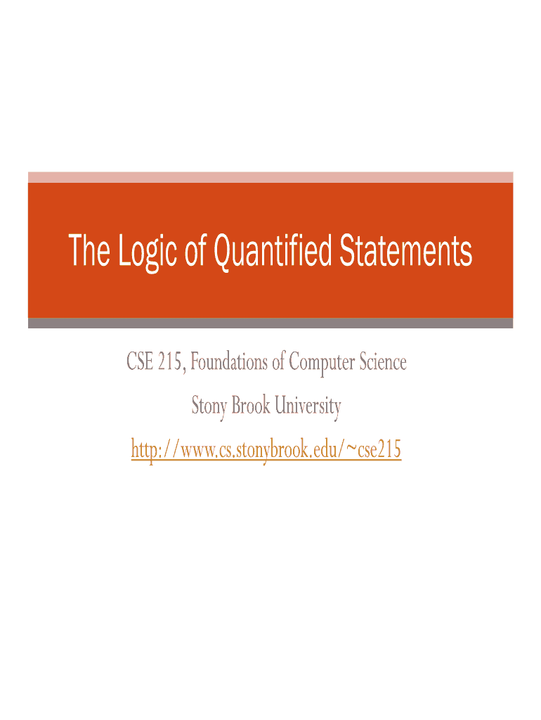 Fillable Online The Logic of Quantified Statements Fax Email Print