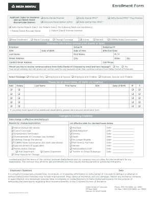 Delta Dental Enrollment Form