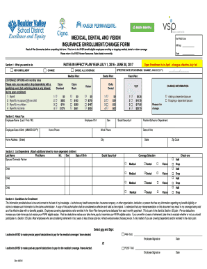 Boulder Valley School District Insurance Enrollment Form