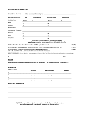 US Federal Personal Tax Return Form 1040