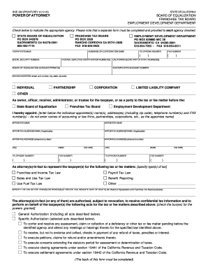 California Power of Attorney for Tax Matters