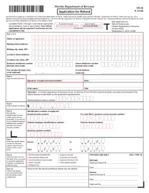 Florida DR-26 Application for Refund