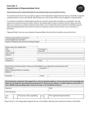 Appointment of Representative Form IAS-4