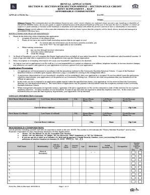 Rental Application Form 5041A