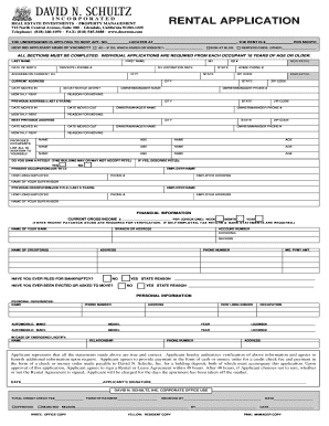 California Rental Application Form