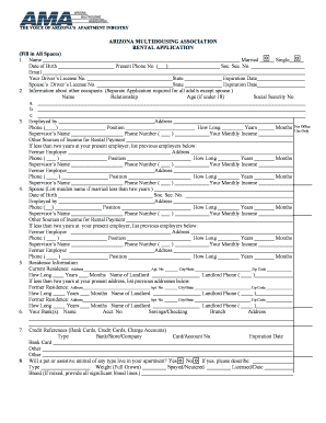 Arizona Rental Application