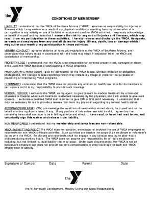 YMCA Summer Camp Registration Form