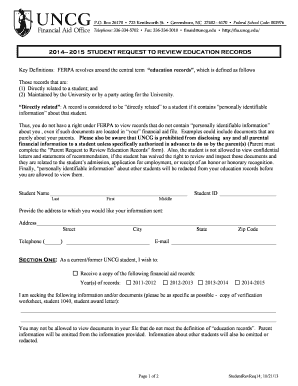 Student Request to Review Education Records