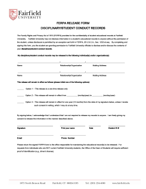 FERPA Release Form