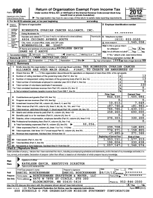 Form 990 Return of Organization Exempt From Income Tax