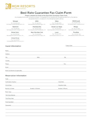 Best Rate Guarantee Fax Claim Form