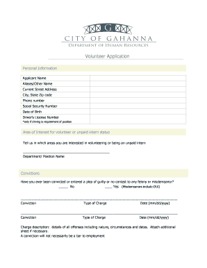 Volunteer Application Form