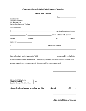 US Citizen Thai Visa Application