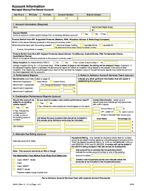 Managed Money Fee-Based Account Information Form