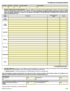FundSource Customized Blend Agreement