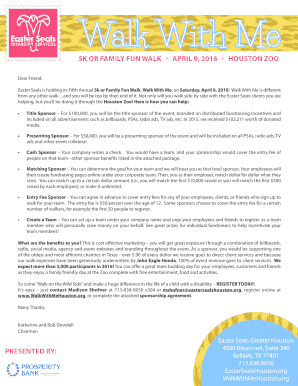 Walk With Me Sponsorship Agreement