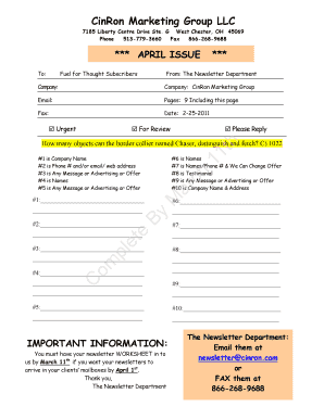 Fuel for Thought Newsletter Template