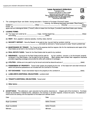 Lease Agreement Addendum