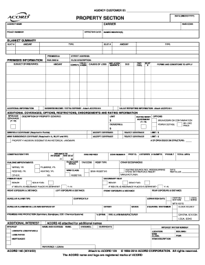 Commercial Property Insurance Application