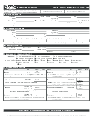 Cystic Fibrosis Prescription Referral Form