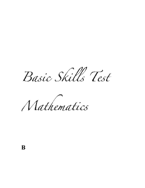 Basic Skills Test Mathematics