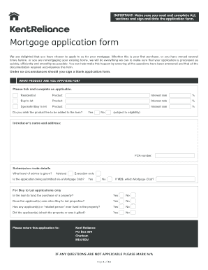 Mortgage Application Form